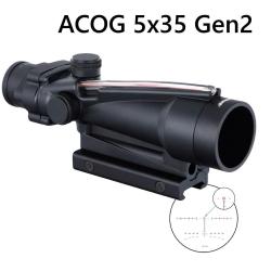 Viseur point rouge Red Dot ACOG 5x35 avec Fibre optique rouge Gen 2