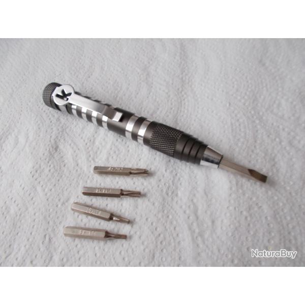 TOURNEVIS KERSHAW TX TOOLS NEUF AVEC SES EMBOUTS /COUTEAU / OUTILS DEMONTAGE