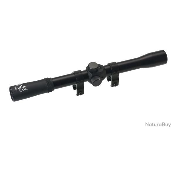 Lunette LYNX Grossissement: 4x20 avec colliers de montage pour rail de 11 mm