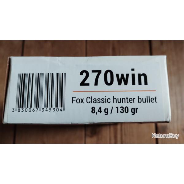 .270 win FOX classic 130gr  sp boite 20