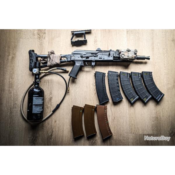 Ak-74UN airsoft E&L HPA Polarstar Jack