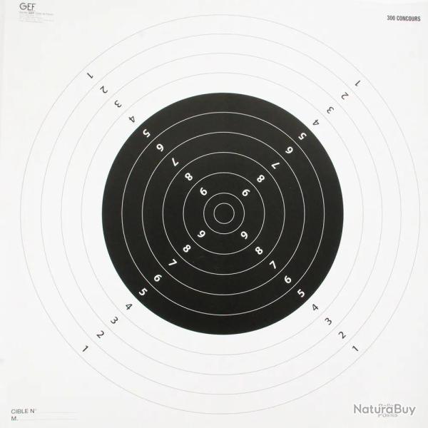 Cibles concours en carton COURT C300 80 x 80 cm 100