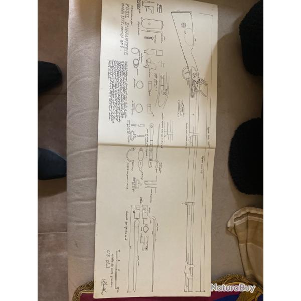 Diverses planches de dessins d'armes anciennes 53x21 cm