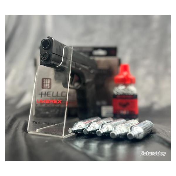 PACK PR�T A TIRER PISTOLET GBB HELLCAT PRO 4.5 CO2 BBS / PELLET