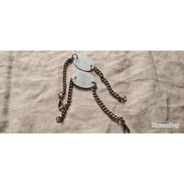 2 Bracelets d'identit� militaire Fran�ais WW2