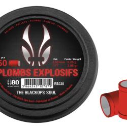 Plombs Explosif The Black Ops Soul &agrave; t&ecirc;te plate cal. 4,5 mm