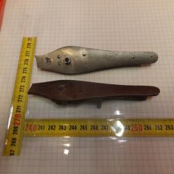 Paire de platine. Fusil ou pistolet .Elle semble fonctionnelle                                   (2)