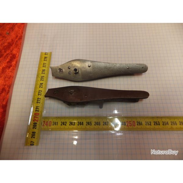 Paire de platine. Fusil ou pistolet .Elle semble fonctionnelle                                   (2)