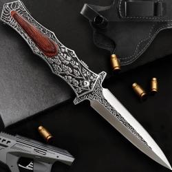 Couteau a ouverture assist&eacute;e motif vignes pliant 23cm columbia