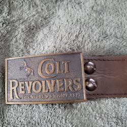 Ceinturon cuir, boucle COLT REVOLVER