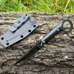 Kuna&iuml; Noir 19 cm &eacute;tui kydex - &Eacute;l&eacute;gance et Polyvalence Tactique ench&egrave;re