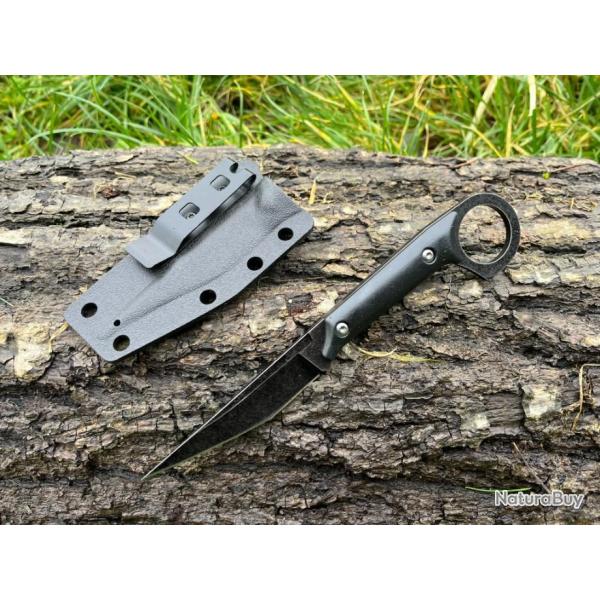 Kuna� Noir 19 cm �tui kydex - �l�gance et Polyvalence Tactique ench�re