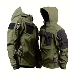 ENCHERE 1 EURO / Veste Tactique Softshell N&eacute;oprene Verte