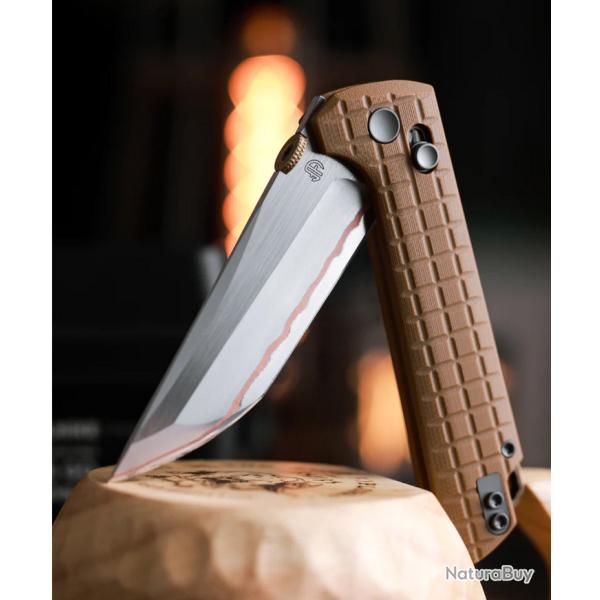 Couteau North Mountain Blade Chop 2 Lame Acier 5 Couches Cuivre Manche G10 Tan NMB2418TANG5