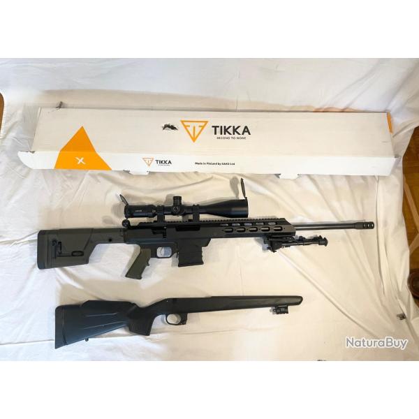 TACTICAL 308 - Tikka T3X CTR - Chassis MTD TAC 21 - Lunette Hawke 9-24