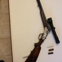 Drilling Friedrich Wilh Heym 7x65R. 7x65R/16/70