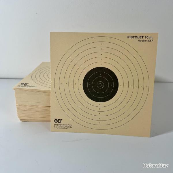 Cibles Pistolet 10M non num�rot�es x100