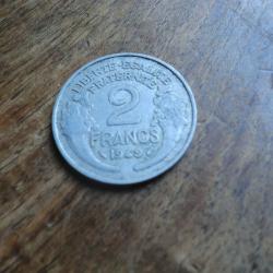 monnaie 2 francs morlon  1949