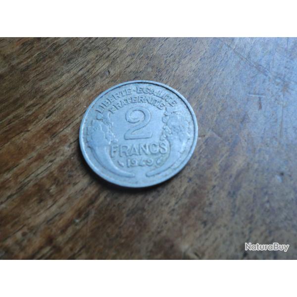 monnaie 2 francs morlon  1949