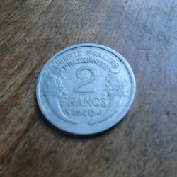 monnaie 2 francs morlon  1946