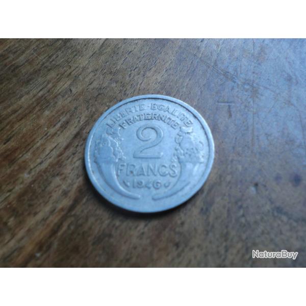 monnaie 2 francs morlon  1946