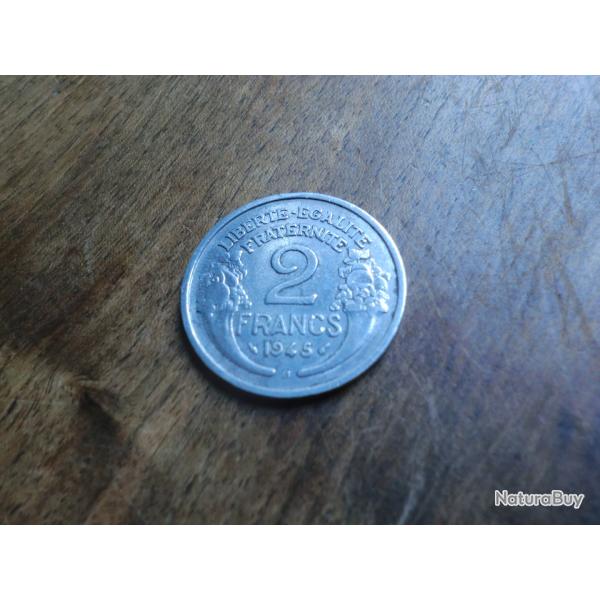 monnaie 2 francs morlon   1945 B
