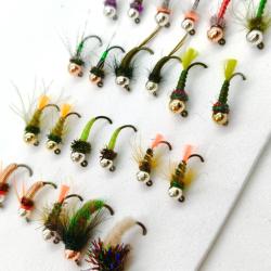 Lot de 23 Nymphes de P&ecirc;che (Sans Ardillon)