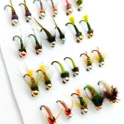 Lot de 23 Nymphes de P&ecirc;che (Sans Ardillon)