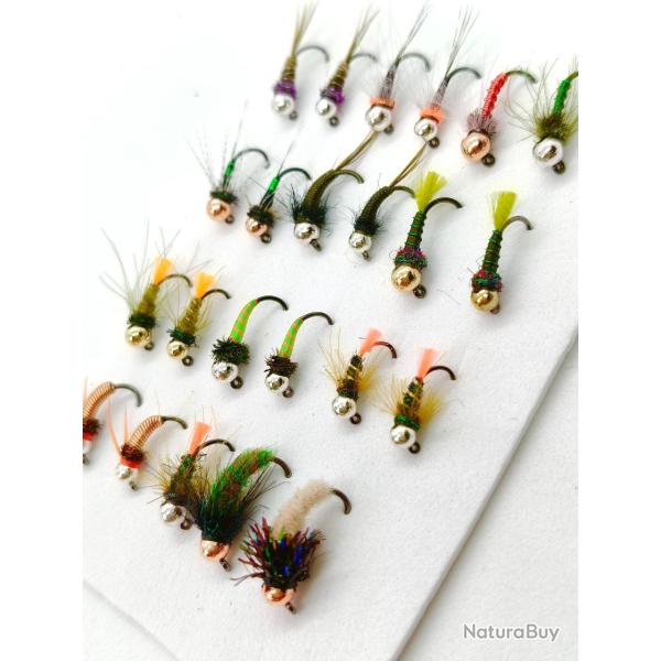 Lot de 23 Nymphes de P�che (Sans Ardillon)