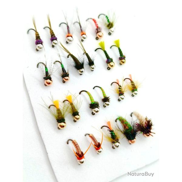 Lot de 23 Nymphes de P�che (Sans Ardillon)