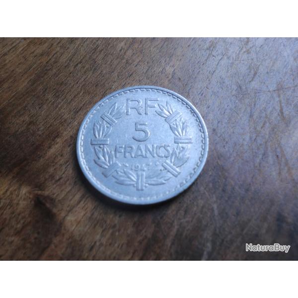 monnaie 5  francs lavrillier   1947