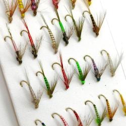 Lot de 24 Mouches de Le&oacute;n - Hame&ccedil;on #14 (Avec Ardillon)