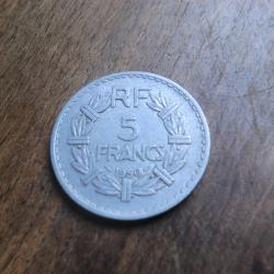 monnaie 5  francs lavrillier   1950   alu