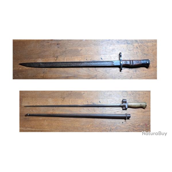 Lot Ba�onnettes WW1 US17 Winchester 1917 fusil Lebel ��Rosalie��