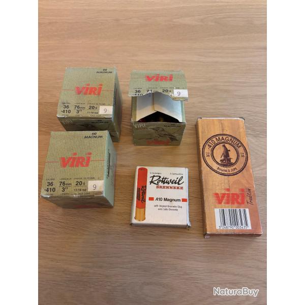 lot de cartouches calibre 410