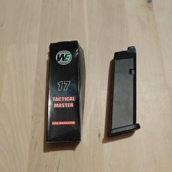 Chargeur airsoft Glock 17 / G17 / G18C / R17 / R18 / KP-17 / KP-18 - Gaz - WE magazine GBB 6mm