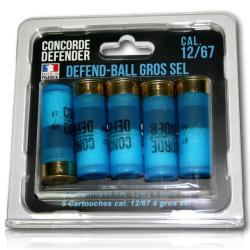 5 CARTOUCHES CAL. 12/67 GROS SEL