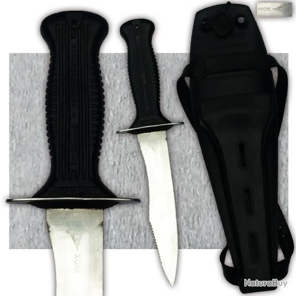 RARE & TR�S BEAU COUTEAU '' DRAEGER '' DE SCAPHANDRIER 1950-60 INOX GRISBI ORIGINAL