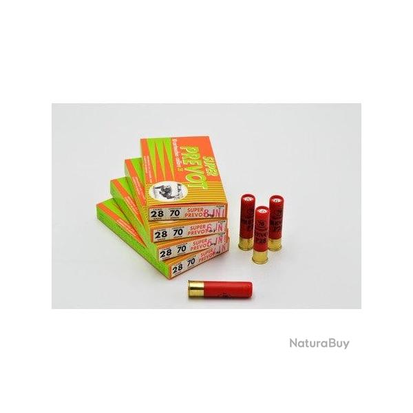 Cartouches Prevot Super 28 Sp�ciale B�casse 20 g - 28/70 - 9+8 Disco / Par 1