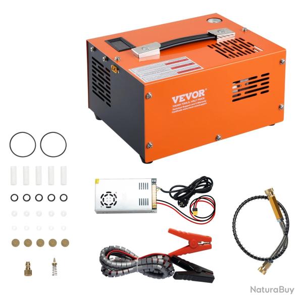 Compresseur PCP Portable 4500PSI 30 MPa 300W | Pompe Air Haute Pression 12V/230V Sans Huile