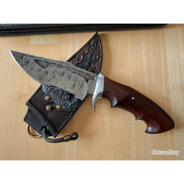 Couteau de chasse artisanal par Claudio Sobral CAS