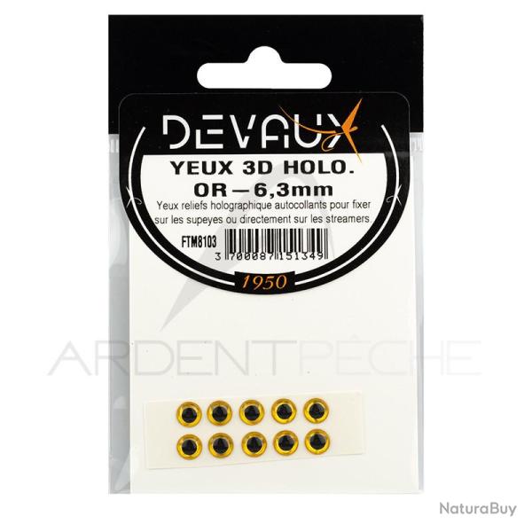 Yeux 3D DEVAUX Holo or 4 mm