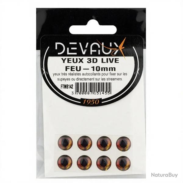Yeux 3D DEVAUX Live Feu 4 mm