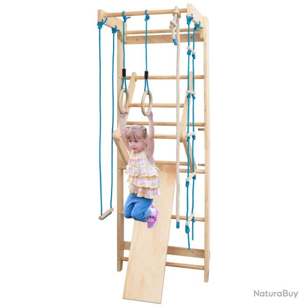 Espalier echelle de gymnastique multifonctionnelle 80 x 60 x 220 cm avec barre de traction et acces