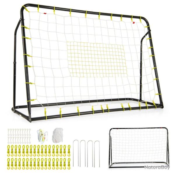 But de football ext�rieur 187 x 122,5 cm 2 en 1 avec filet de rebond angle r�glable pour entra�neme