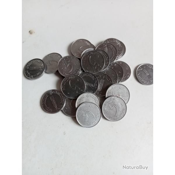 lot de 5 centimes �pi 100 gr 29 pi�ces