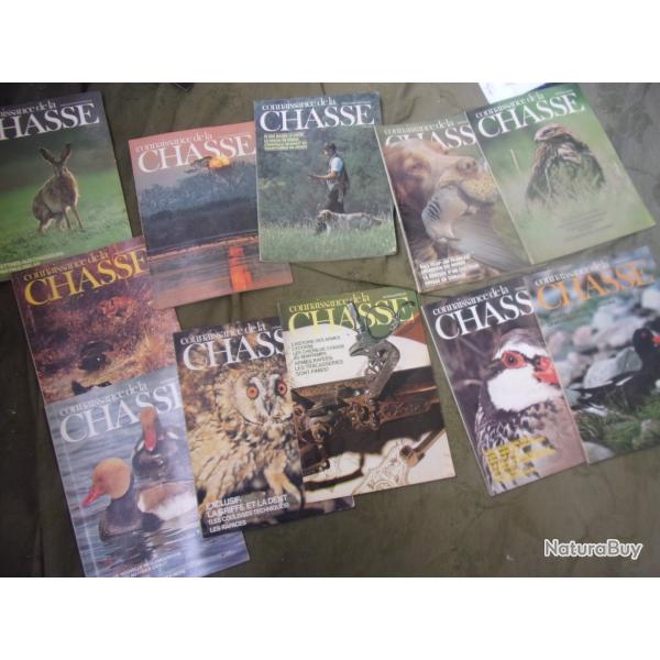 lot de 11 "Connaissance de la chasse"  ann�es 1977/1979