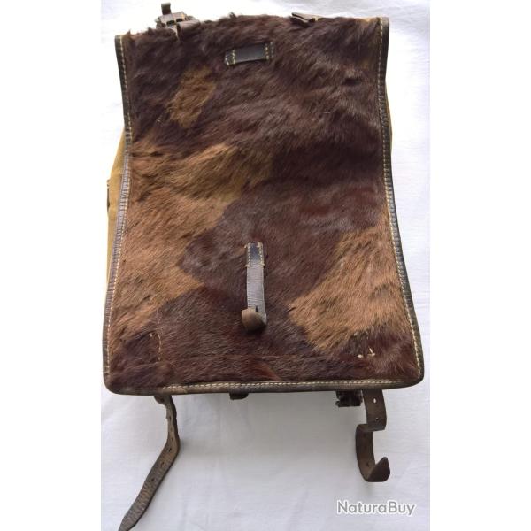 HAVRESAC Tornister, sac poils de vache du soldat Allemand 1941 WW2