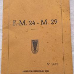 Livret descriptif technique sur le fusil-mitrailleur FM 24/29