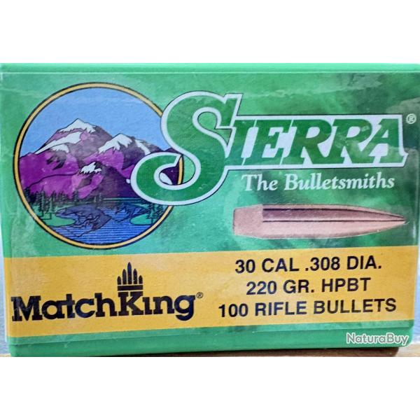 Ogives Sierra cal 30 220grs HPBT x100